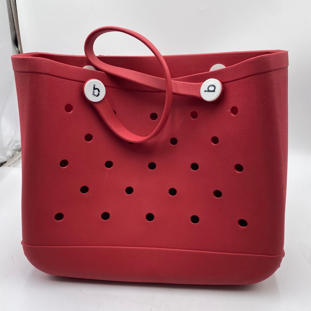 Bogg Bag Baby Bogg Tote Bag Small Red Waterproof EVA Washable Beach Pool Travel
